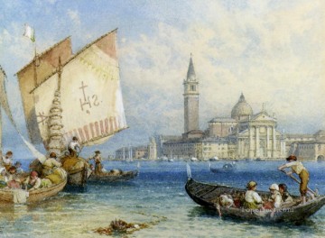 古典的なヴェネツィア Painting - サン・ジョルジョ・マッジョーレ ビクトリア朝 マイルズ・バーケット・フォスター ヴェネツィア